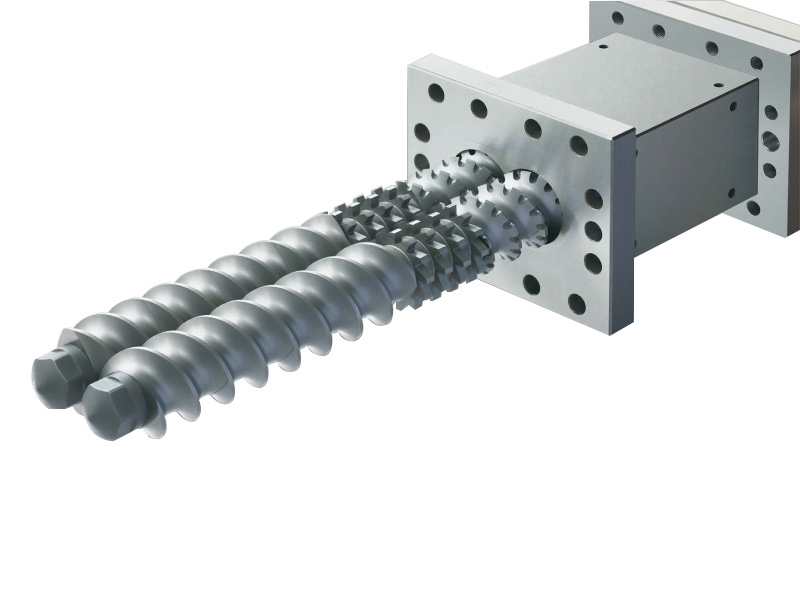 Steps to disassemble the screw from an extruder 1
